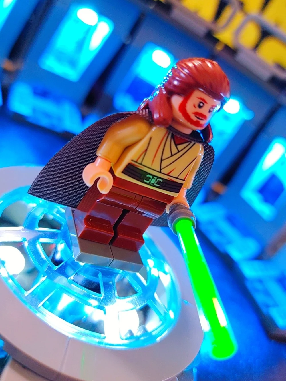 Star Wars Qui Gon Jinn Minifigure Lego Compatible